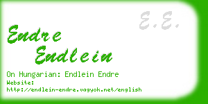 endre endlein business card